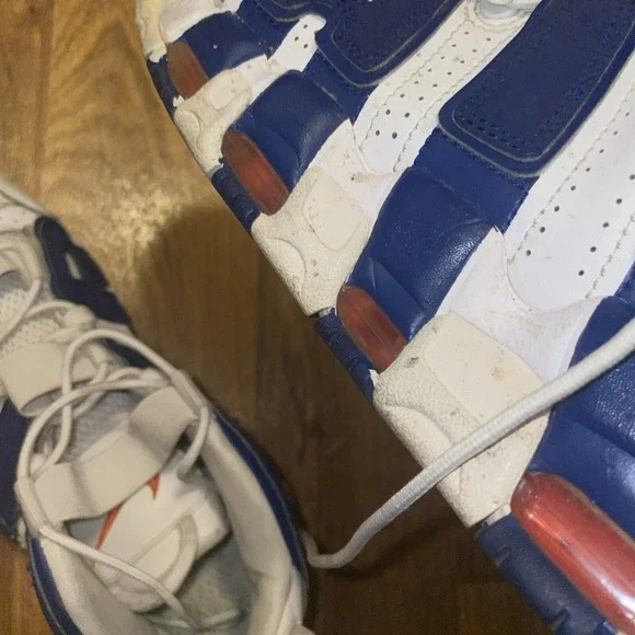 Nike Air More Uptempo Knicks 33 Blue White Orange Men's Size 8 Shoes 921948-101
